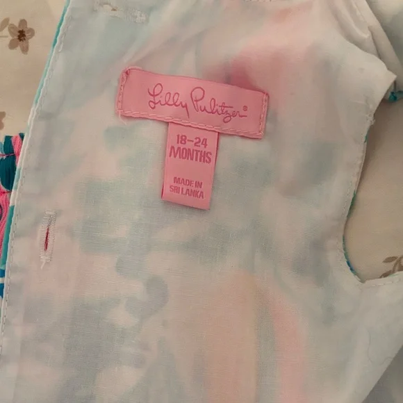 Set of three Lilly Pulitzer Kids Dress Set - Pink, Blue, and Green Delight - Picture 5 of 5